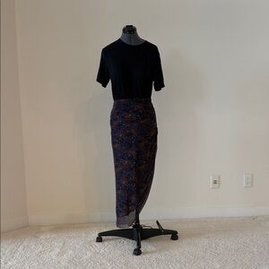 Veronica Beard Printed Asymmetrical Skirt